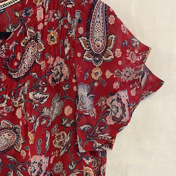 Knox Rose Paisley Blouse Size S - Picture 3 of 5